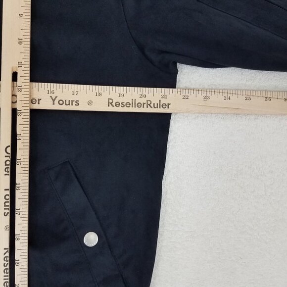 NEW Slate & Stone Men's M Zip Up Lightweight Bomber Jacket in Navy Blue - Picture 8 of 10